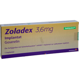 Abbildung: Zoladex 3,6 mg Implantat in einer Fertigspritze 1 St, Implantat PZN 06627929