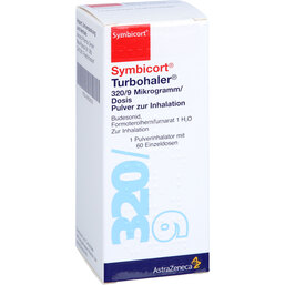 Abbildung: Symbicort Turbohaler 320 / 9 µg / Dosis 60 ED 1 St, Inhalationspulver PZN 06628030