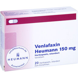 Abbildung: Venlafaxin Heumann 150 mg Hartkapseln retardiert 20 St, Retard-Kapseln PZN 06637939