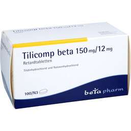 Abbildung: Tilicomp beta 150 / 12 mg Retardtabletten 100 St, Retard-Tabletten PZN 06641970