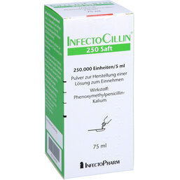 Abbildung: Infectocillin 250 Trockensaft 75 ml, Trockensaft PZN 06649598