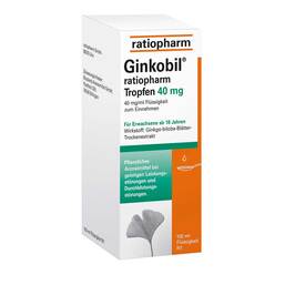 Abbildung: Ginkobil® ratiopharm Tropfen 40 mg Tropfen, 100 ml PZN 06680898