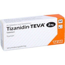Abbildung: Tizanidin Teva 2 mg Tabletten 20 St, Tabletten PZN 06681171