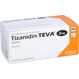 Abbildung: Tizanidin Teva 2 mg Tabletten 100 St, Tabletten PZN 06681194