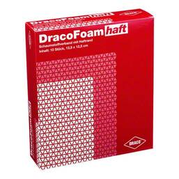Abbildung: Dracofoam Haft Schaumstoff Wundauflage 12,5x12,5cm 10 St, Verband PZN 06681550