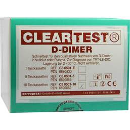 Abbildung: D Dimer Cleartest Vollblut Tvt LE Dic 10 St, Test PZN 06690862