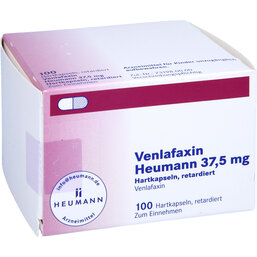 Abbildung: Venlafaxin Heumann 37,5 mg Hartkapseln retardiert 100 St, Retard-Kapseln PZN 06704624