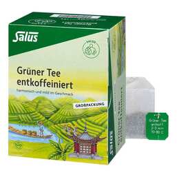 Abbildung: Grüner Tee entkoffeiniert Bio Salus Filterbeutel 40 St, Filterbeutel PZN 06706066