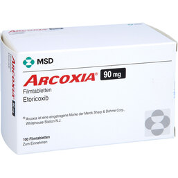 Abbildung: Arcoxia 90 mg Filmtabletten 100 St, Filmtabletten PZN 06706445
