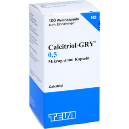 Abbildung: Calcitriol Gry 0,5 Mikrogramm Kapseln 100 St, Weichkapseln PZN 06706505