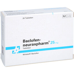 Abbildung: Baclofen neuraxpharm 25 mg Tabletten 20 St, Tabletten PZN 06707249