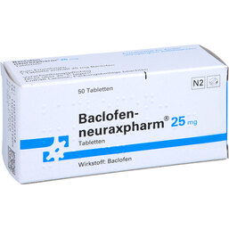 Abbildung: Baclofen neuraxpharm 25 mg Tabletten 50 St, Tabletten PZN 06707255