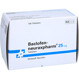 Abbildung: Baclofen neuraxpharm 25 mg Tabletten 100 St, Tabletten PZN 06707261