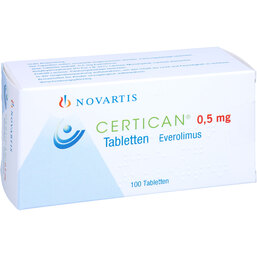 Abbildung: Certican 0,5 mg Tabletten 100 St, Tabletten PZN 06714261