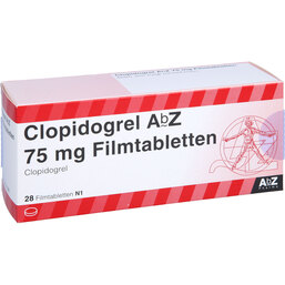 Abbildung: Clopidogrel AbZ 75 mg Filmtabletten 28 St, Filmtabletten PZN 06714628