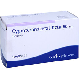 Abbildung: Cyproteronacetat beta 50 mg Tabletten 100 St, Tabletten PZN 06715800