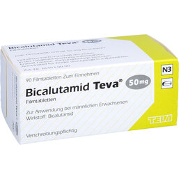 Abbildung: Bicalutamid Teva 50 mg Filmtabletten 90 St, Filmtabletten PZN 06724756