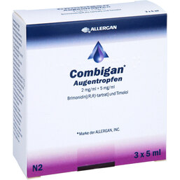 Abbildung: Combigan Augentropfen 3X5 ml, Augentropfen PZN 06731673