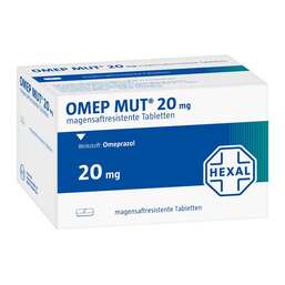 Abbildung: Omep Mut 20 mg magensaftresistente Tabletten 90 St, Tabletten magensaftresistent PZN 06766157