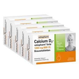 Abbildung: Calcium D3 ratiopharm forte Brausetabletten 100 St, Brausetabletten PZN 06784729