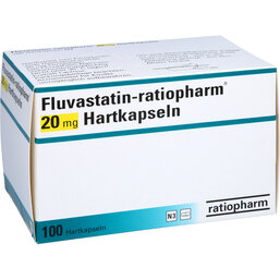 Abbildung: Fluvastatin ratiopharm 20 mg Hartkapseln 100 St, Hartkapseln PZN 06784758