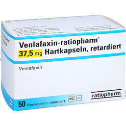 Abbildung: Venlafaxin ratiopharm 37,5 mg Hartkapseln retard. 50 St, Retard-Kapseln PZN 06784830