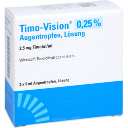 Abbildung: Timo Vision 0,25% Augentropfen 3X5 ml, Augentropfen PZN 06790026