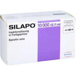 Abbildung: Silapo 10.000 I.E. / 1,0 ml Fertigspritzen 6 St, Fertigspritzen PZN 06793852