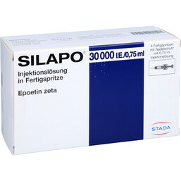 Abbildung: Silapo 30.000 I.E. / 0,75 ml Fertigspritzen 4 St, Fertigspritzen PZN 06793875