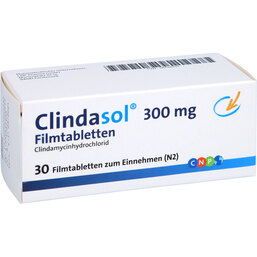 Abbildung: Clindasol 300 mg Filmtabletten 30 St, Filmtabletten PZN 06794633
