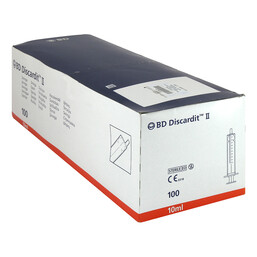 Abbildung: BD Discardit II Spritze Spritzen, 100X10 ml PZN 06796833