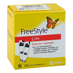 Abbildung: Freestyle Lite Teststreifen ohne Codieren 50 St, Teststreifen PZN 06797643