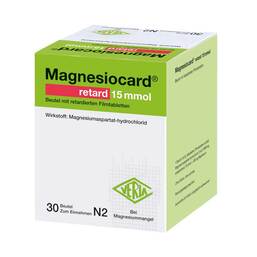 Abbildung: Magnesiocard retard 15 mmol Beutel mit ret.Filmtabletten Beutel mit retardierten Filmtabletten, 30 St PZN 06800807