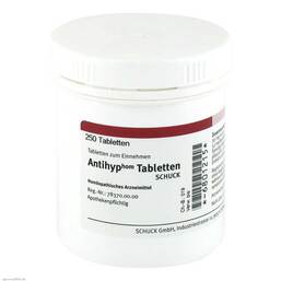 Abbildung: Antihyp Tabletten Schuck 250 St, Tabletten PZN 06801215