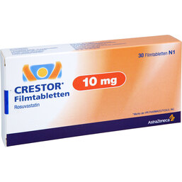 Abbildung: Crestor 10 mg Filmtabletten 30 St, Filmtabletten PZN 06808766