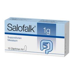 Abbildung: Salofalk 1 g Suppositorien 10 St, Suppositorien PZN 06810763