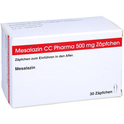 Abbildung: Mesalazin CC Pharma 500 mg Zäpfchen 30 St, Suppositorien PZN 06817848
