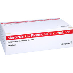 Abbildung: Mesalazin CC Pharma 500 mg Zäpfchen 120 St, Suppositorien PZN 06817854