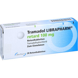 Abbildung: Tramadol Librapharm retard 100 mg Tabletten 20 St, Retard-Tabletten PZN 06818090