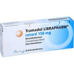 Abbildung: Tramadol Librapharm retard 150 mg Tabletten 20 St, Retard-Tabletten PZN 06818138