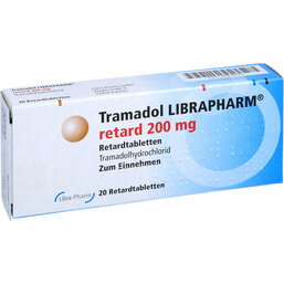 Abbildung: Tramadol Librapharm retard 200 mg Tabletten 20 St, Retard-Tabletten PZN 06818173