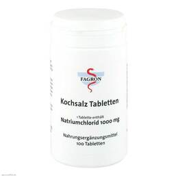 Abbildung: Kochsalz 1000 mg Tabletten 100 St, Tabletten PZN 06834278