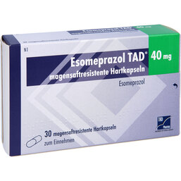 Abbildung: Esomeprazol TAD 40 mg magensaftresistent Hartkapseln 30 St, Magensaftresistente Hartkapseln PZN 06834367
