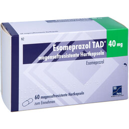 Abbildung: Esomeprazol TAD 40 mg magensaftresistent Hartkapseln 60 St, Magensaftresistente Hartkapseln PZN 06834373