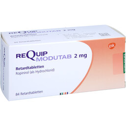 Abbildung: Requip-Modutab 2 mg Retardtabletten 84 St, Retard-Tabletten PZN 06838520