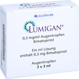 Abbildung: Lumigan 0,3 mg / ml Augentropfen 3X3 ml, Augentropfen PZN 06846264