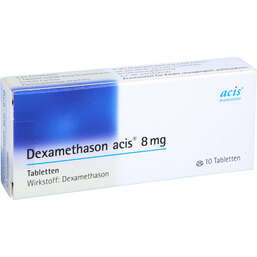 Abbildung: Dexamethason acis 8 mg Tabletten 10 St, Tabletten PZN 06846672