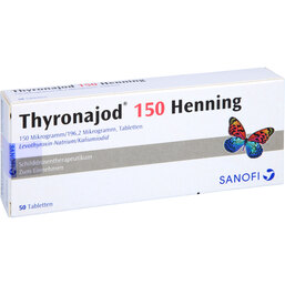 Abbildung: Thyronajod 150 Henning Tabletten 50 St, Tabletten PZN 06864836