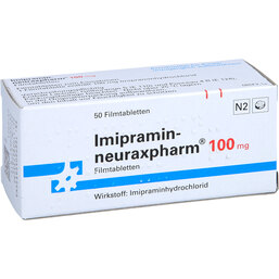Abbildung: Imipramin neuraxpharm 100 mg Filmtabletten 50 St, Filmtabletten PZN 06867332