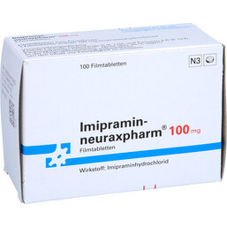 Abbildung: Imipramin neuraxpharm 100 mg Filmtabletten 100 St, Filmtabletten PZN 06867349